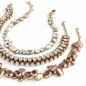 J crew budding cluster gleam crystal necklace
